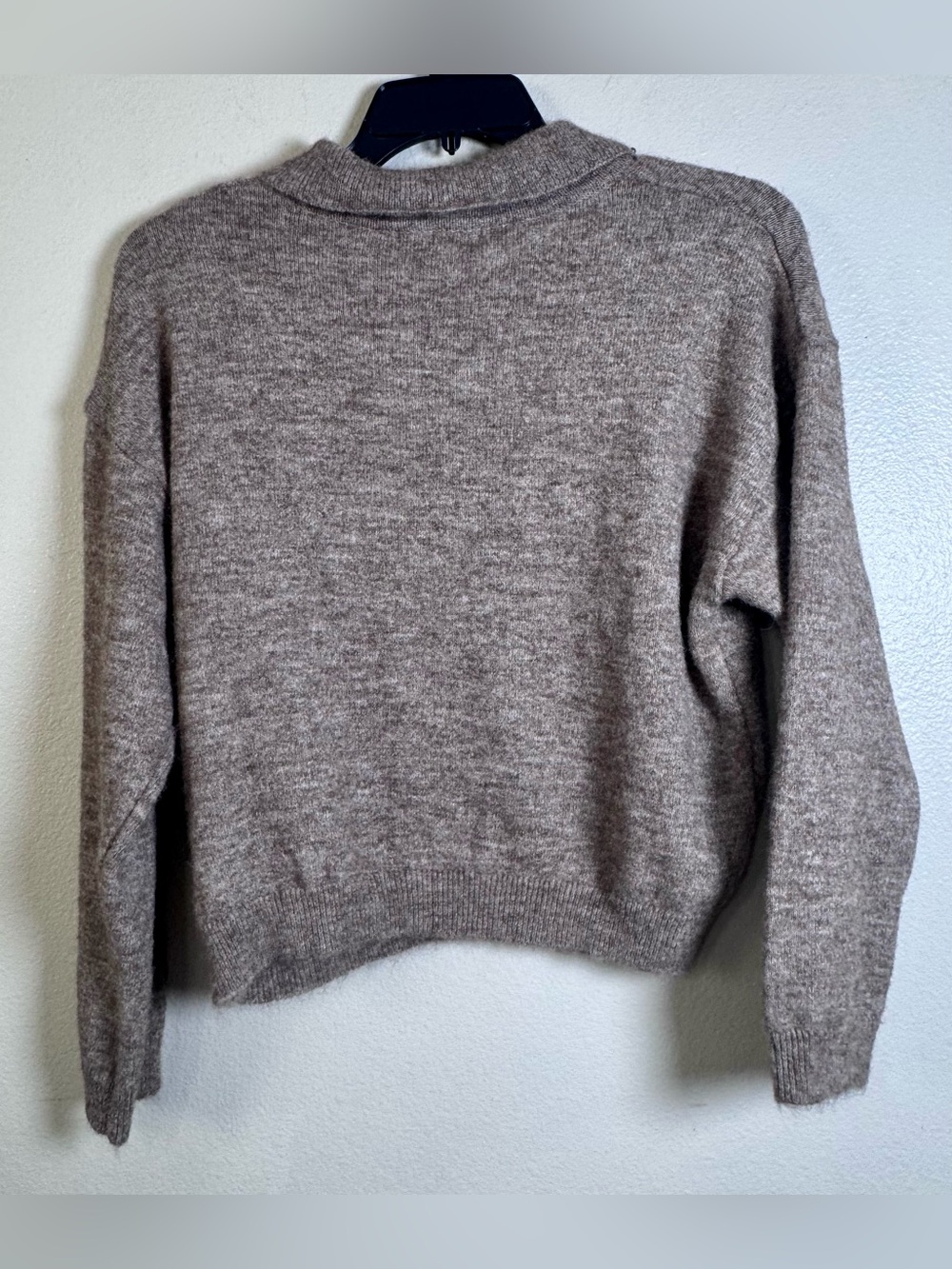 Magaschoni Wool Blend Embellished Collar Sweater Taupe XL NWT - Picture 8 of 8